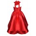 Bonnie Jean Red Sequin Mikado High Low Open Back Dress